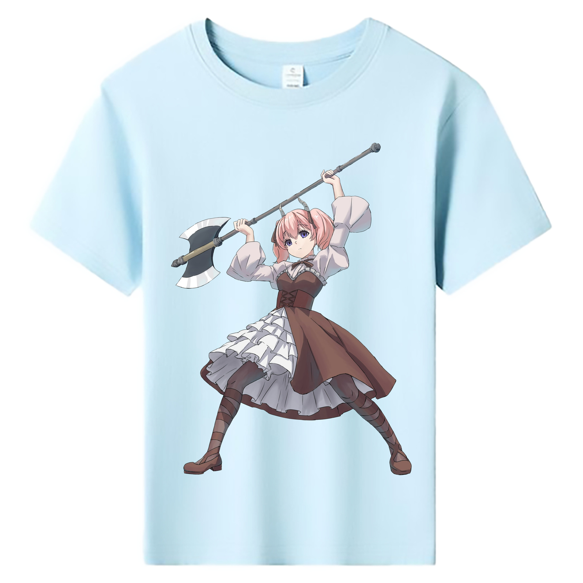 （画像用） 葬送のフリーレン Frieren 綿100％キッズTシャツ（フロントプリント）